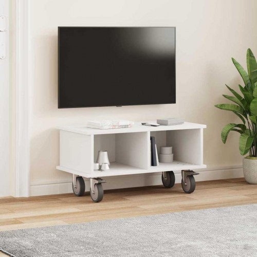 TV-bord Hvid 68,5 x 35 x 35 cm Konstrueret træ