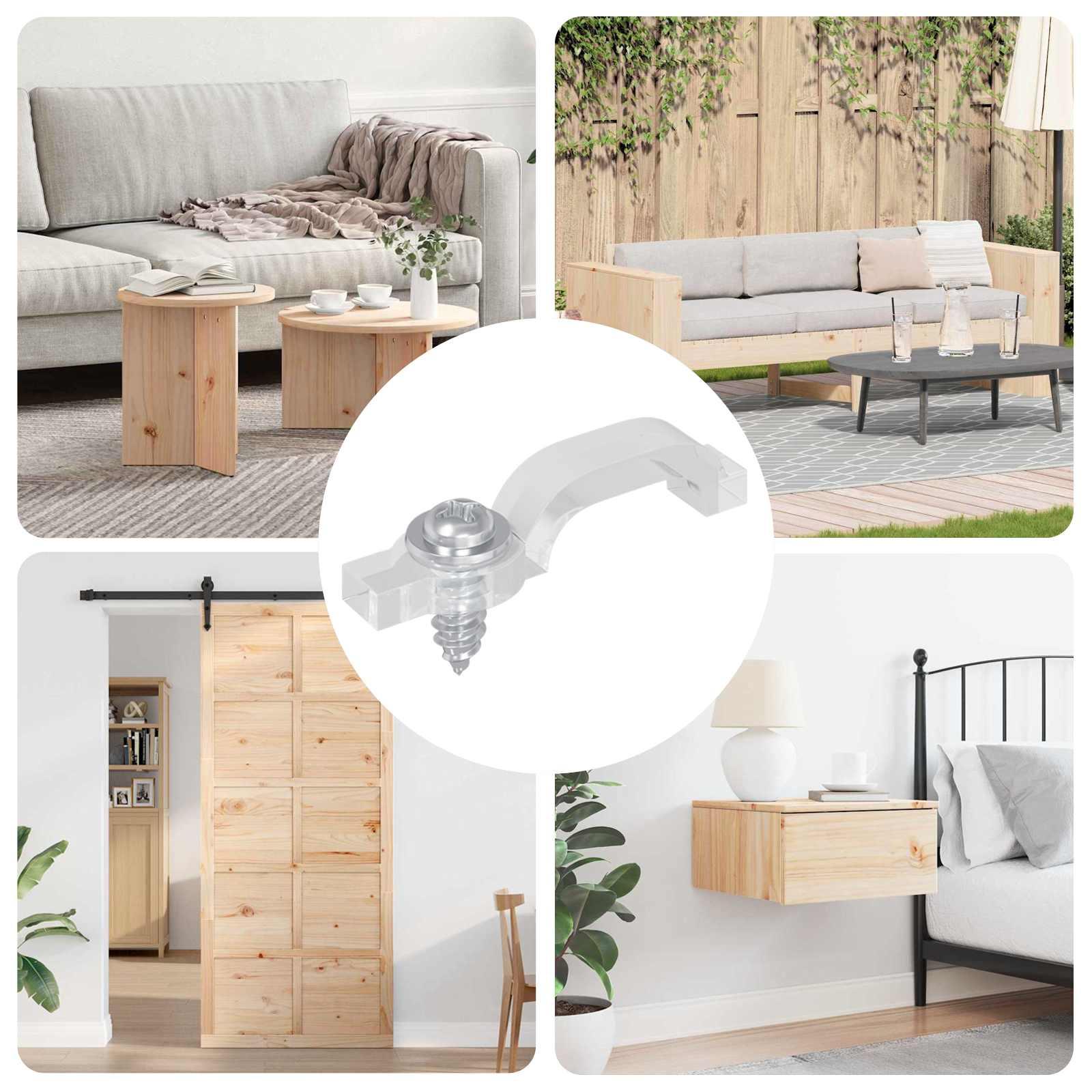 LED Strip Clips 12 stk Transparent 2 x 1 x 0.5 cm