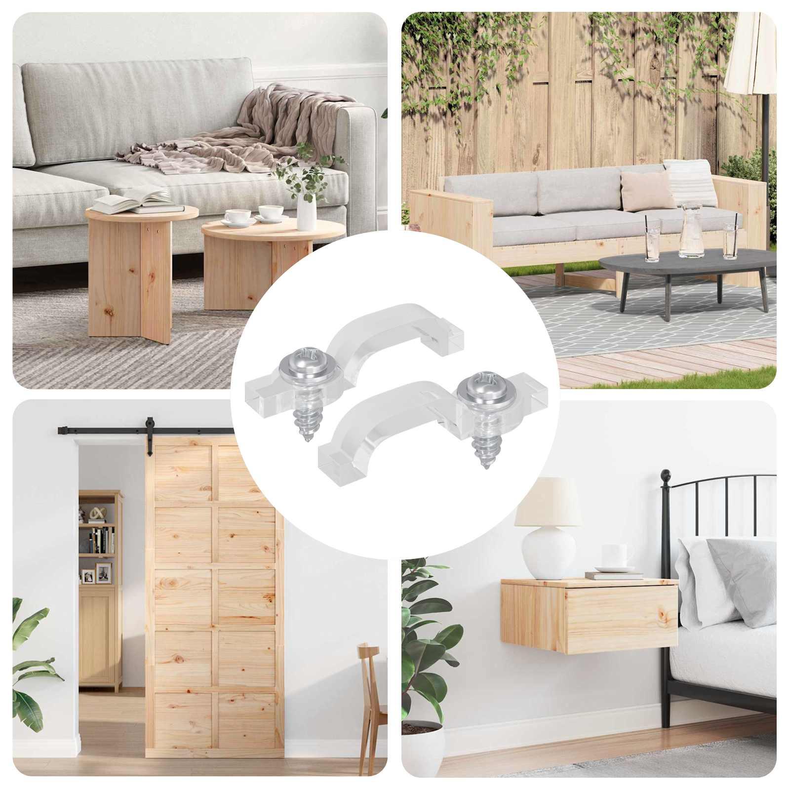 LED Strip Clips 2 stk Transparent 2 x 1 x 0.5 cm