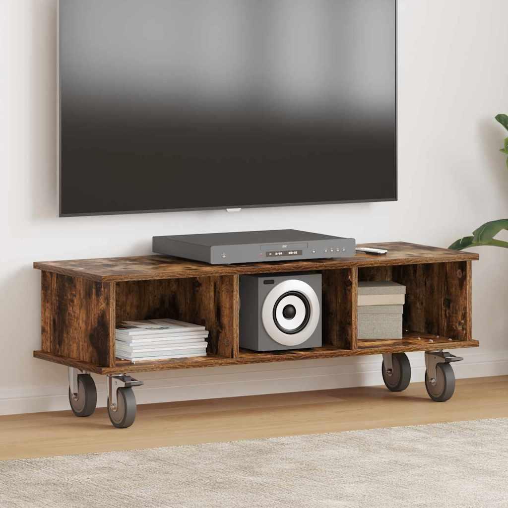 TV-bord Røget eg 100 x 35 x 35 cm Konstrueret træ