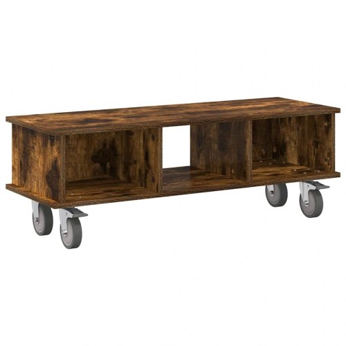 TV-bord i røget eg - 100 × 35 × 35 cm, konstrueret træ