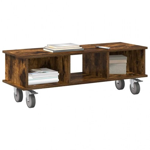 TV-bord i røget eg - 100 × 35 × 35 cm, konstrueret træ