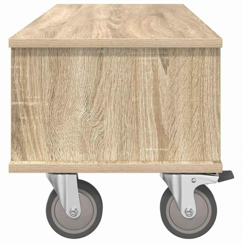 TV-bord i sonoma eg 100 × 35 × 35 cm - konstrueret træ, med opbevaring