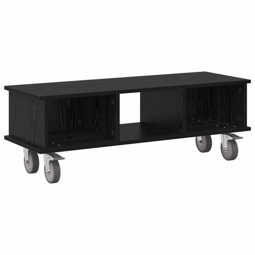 TV-bord i sort eg - konstrueret træ, 100 × 35 × 35 cm