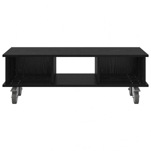 TV-bord i sort eg - konstrueret træ, 100 × 35 × 35 cm