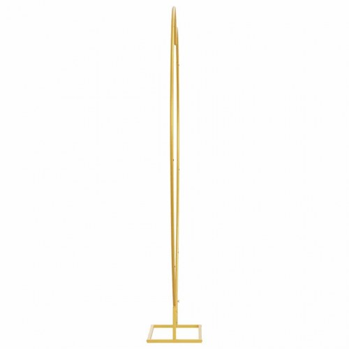 Hjerteformet bryllupsbue - guld stål, 195 × 35 × 211 cm