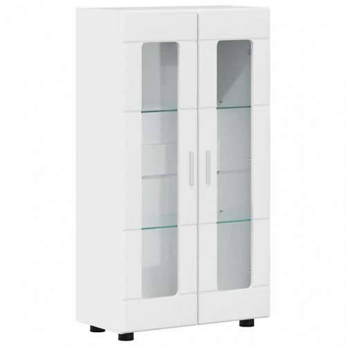 TV-møbelsæt med skuffe med hylde Høj gloss hvid Konstrueret træ