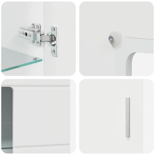 TV-møbelsæt med skuffe med hylde Høj gloss hvid Konstrueret træ