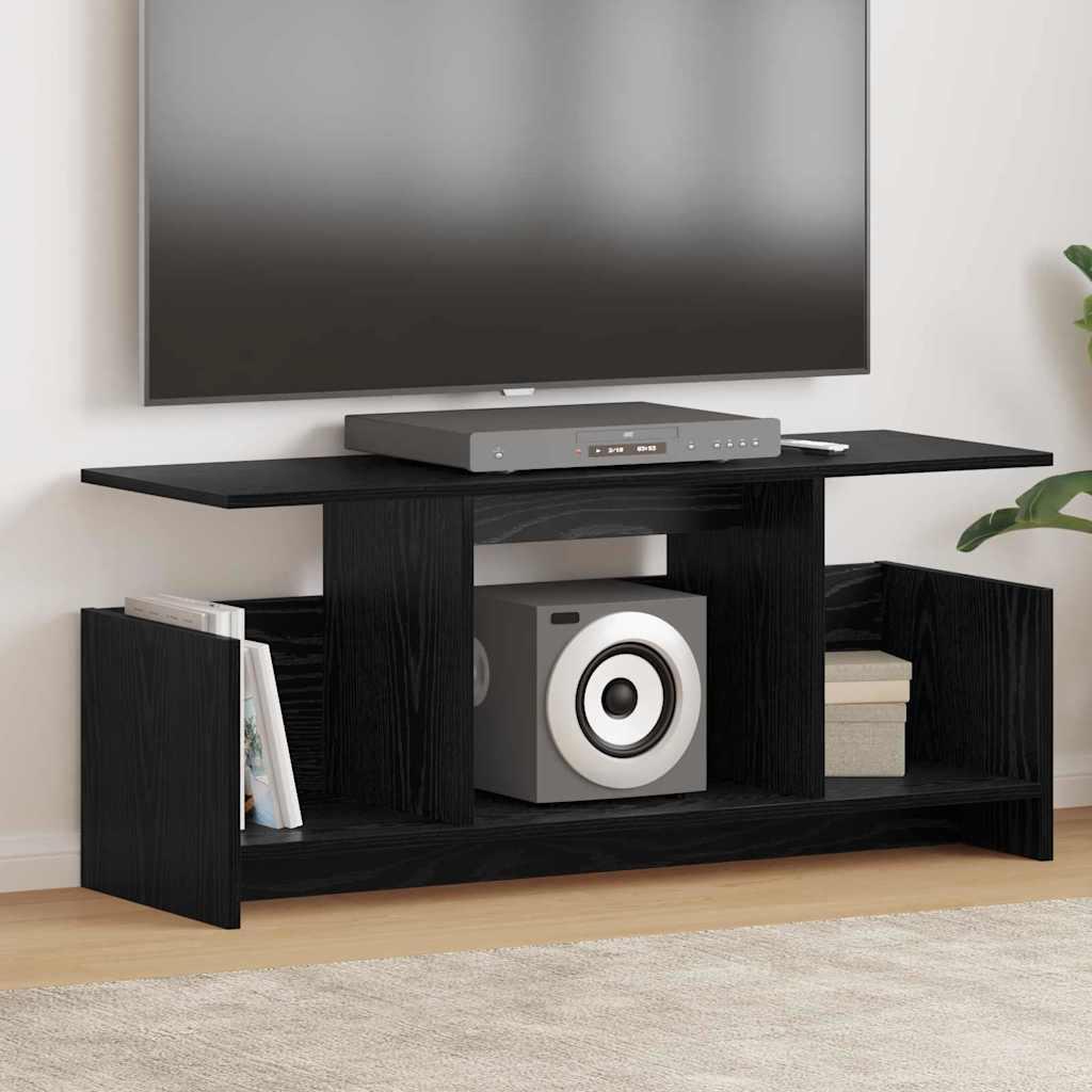 TV-bord Sort eg 102 x 35 x 45 cm Konstrueret træ
