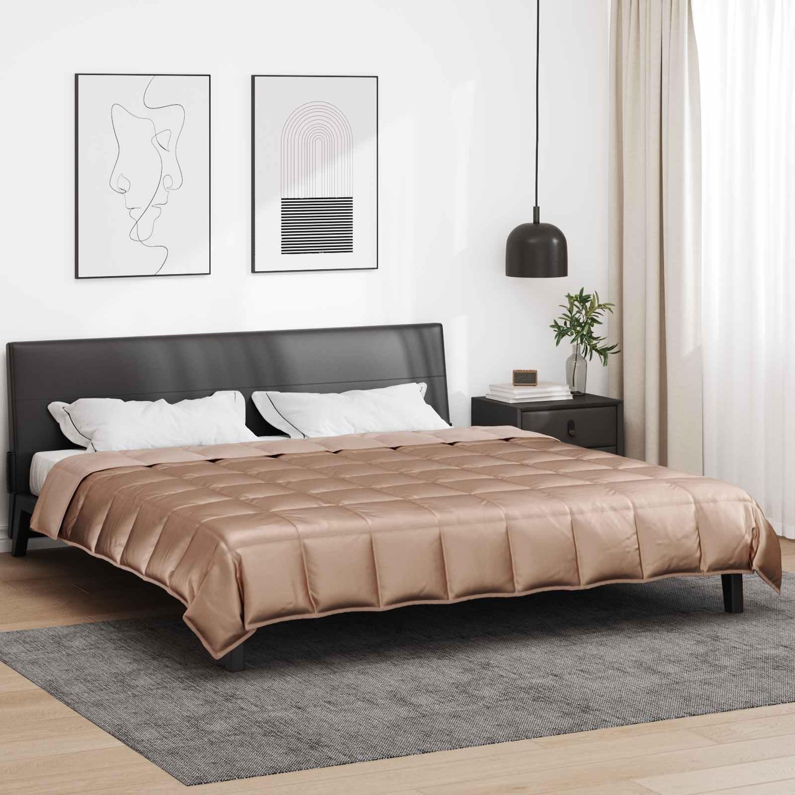 Sommer Dyne 200 X 140 Cm Satin Og Mikrofiber - Guld / 240 x 260 cm