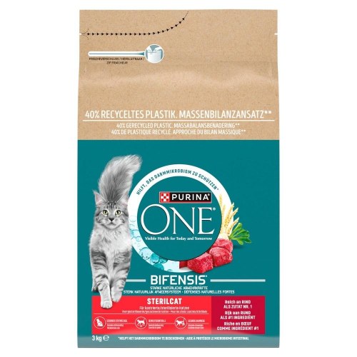 Purina ONE Sterilcat tørfoder - oksekød 3 kg