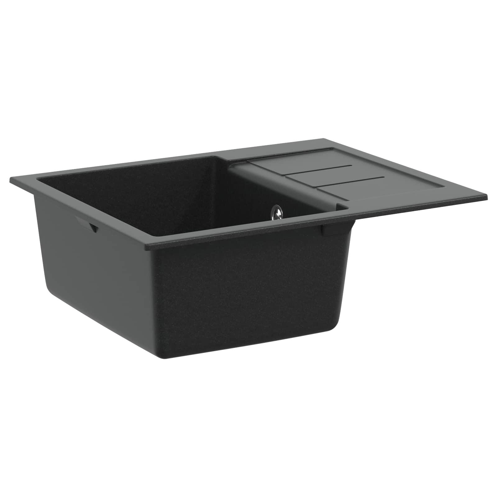 Vask Sort 620 x 500 mm 80% Kvarts og 20% Resin