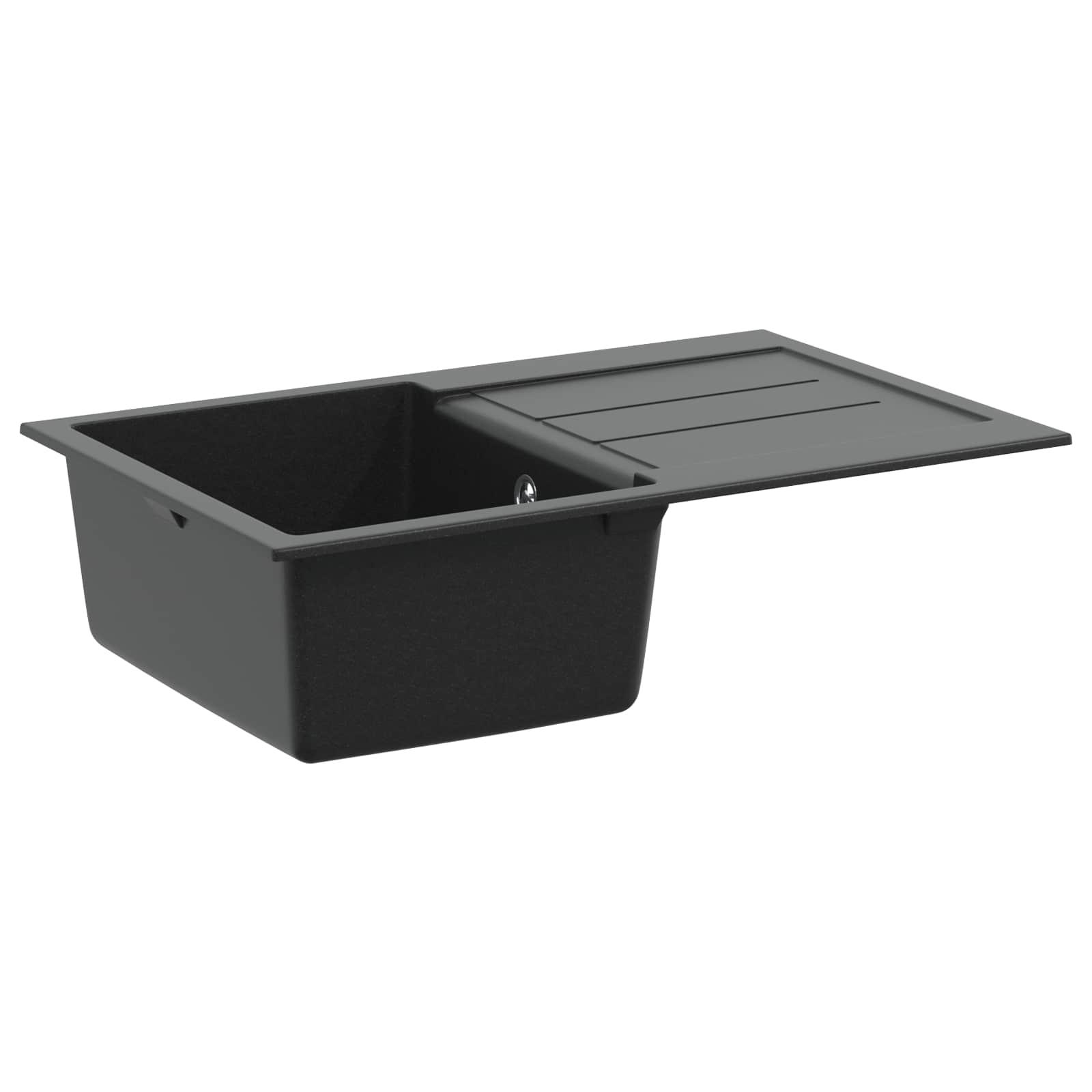 Vask Sort 780 x 500 mm 80% Kvarts og 20% Resin