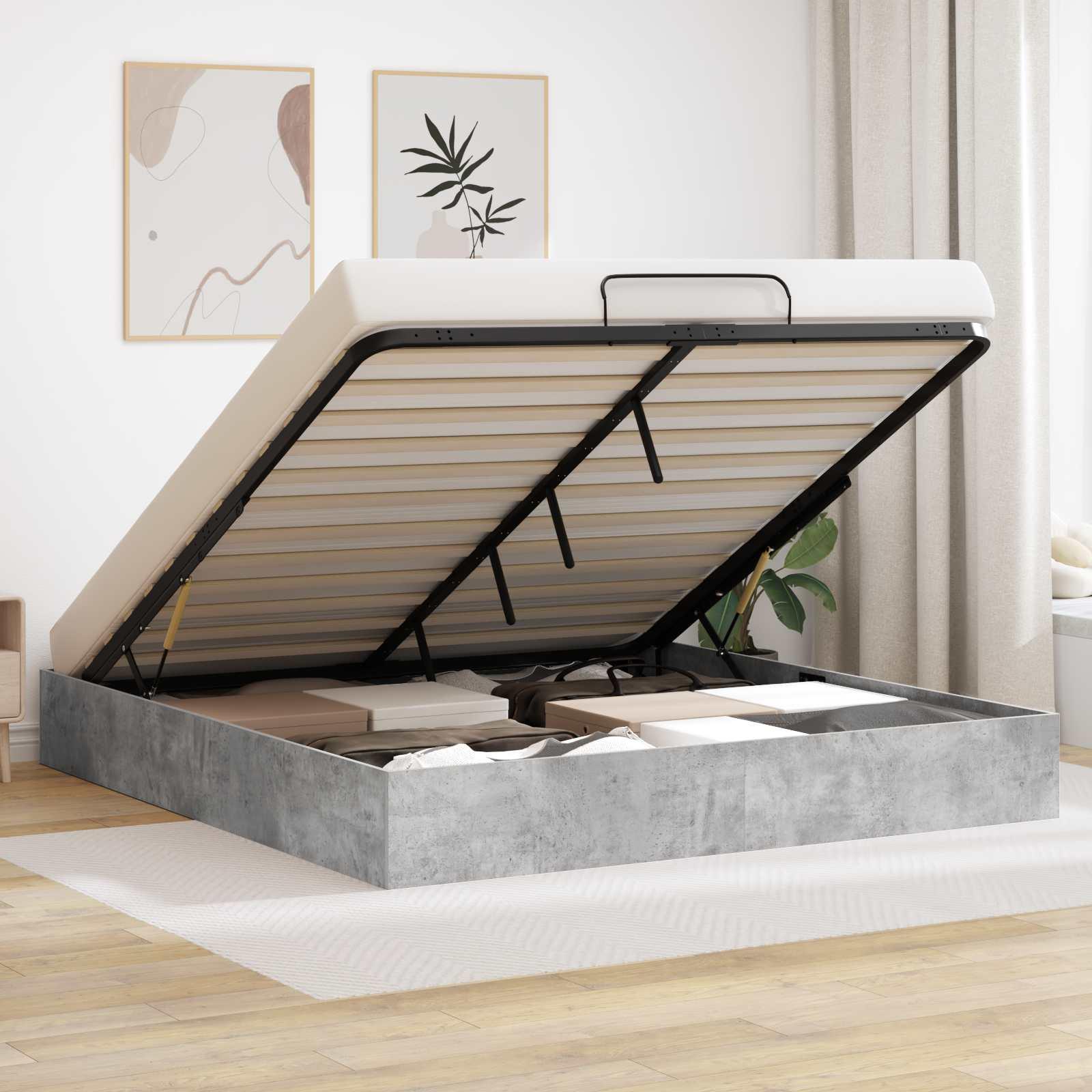 Ottoman Sengestel Beton 193 x 120 x 25 cm Spånplade