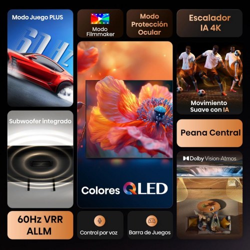 Hisense 75A7K 75" QLED 4K Smart TV med HDR og Dolby Vision/Atmos