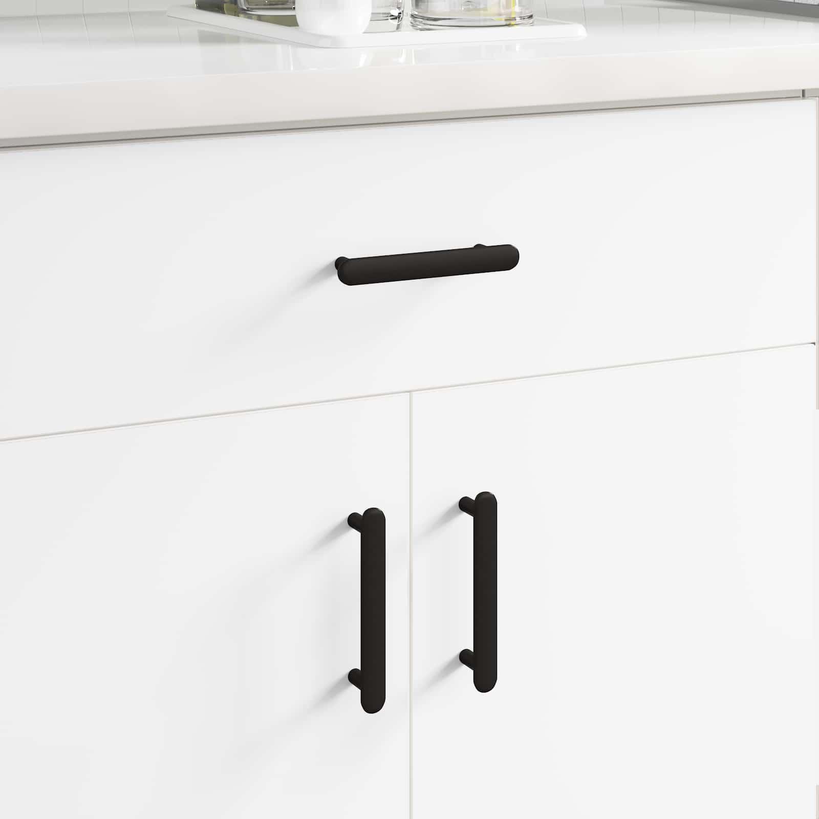 Skab Håndtag 12 stk Sort 121 x 16.6 x 28.3 mm Jern