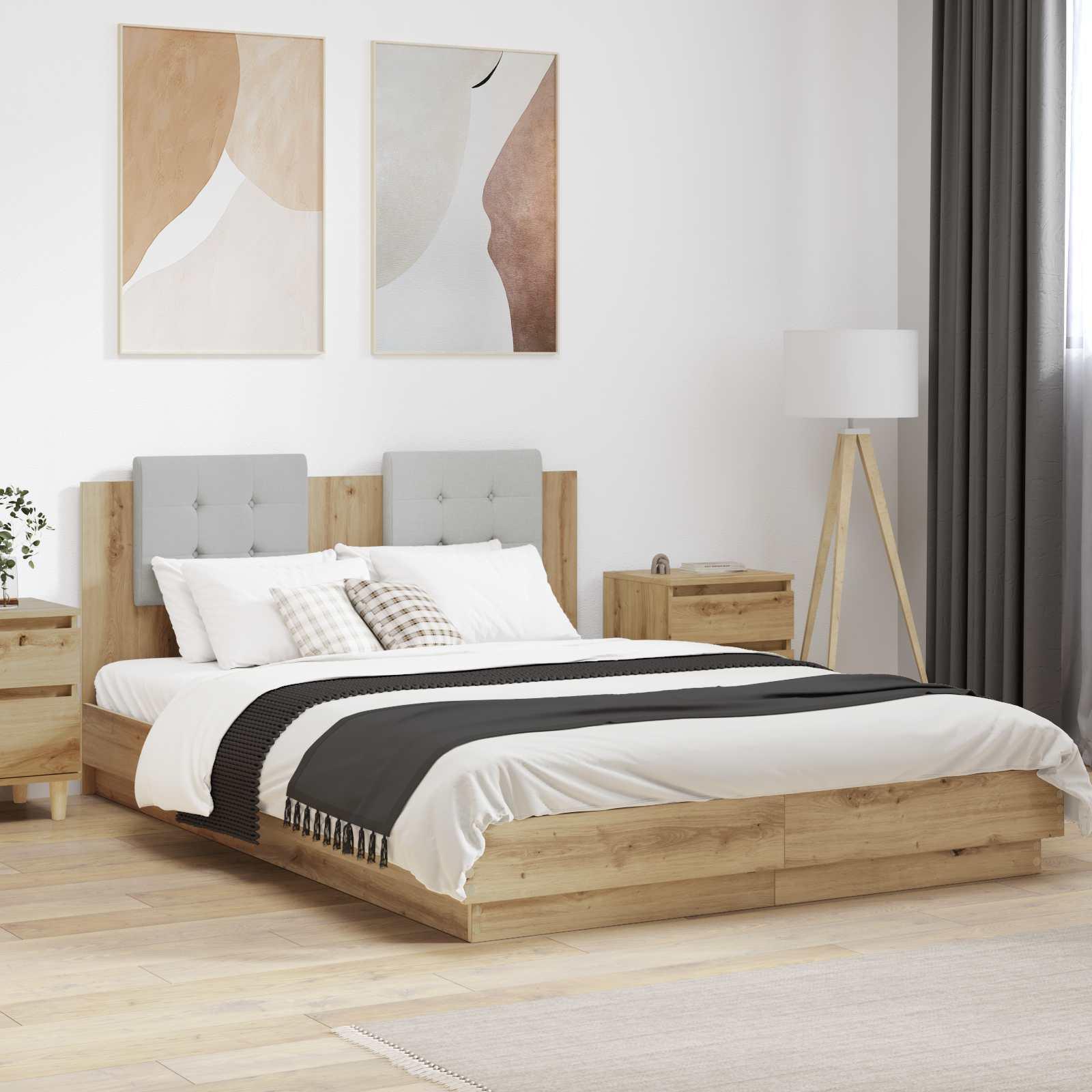 Sengestel med hovedgærde Artisan Egetræ 150 x 200 cm