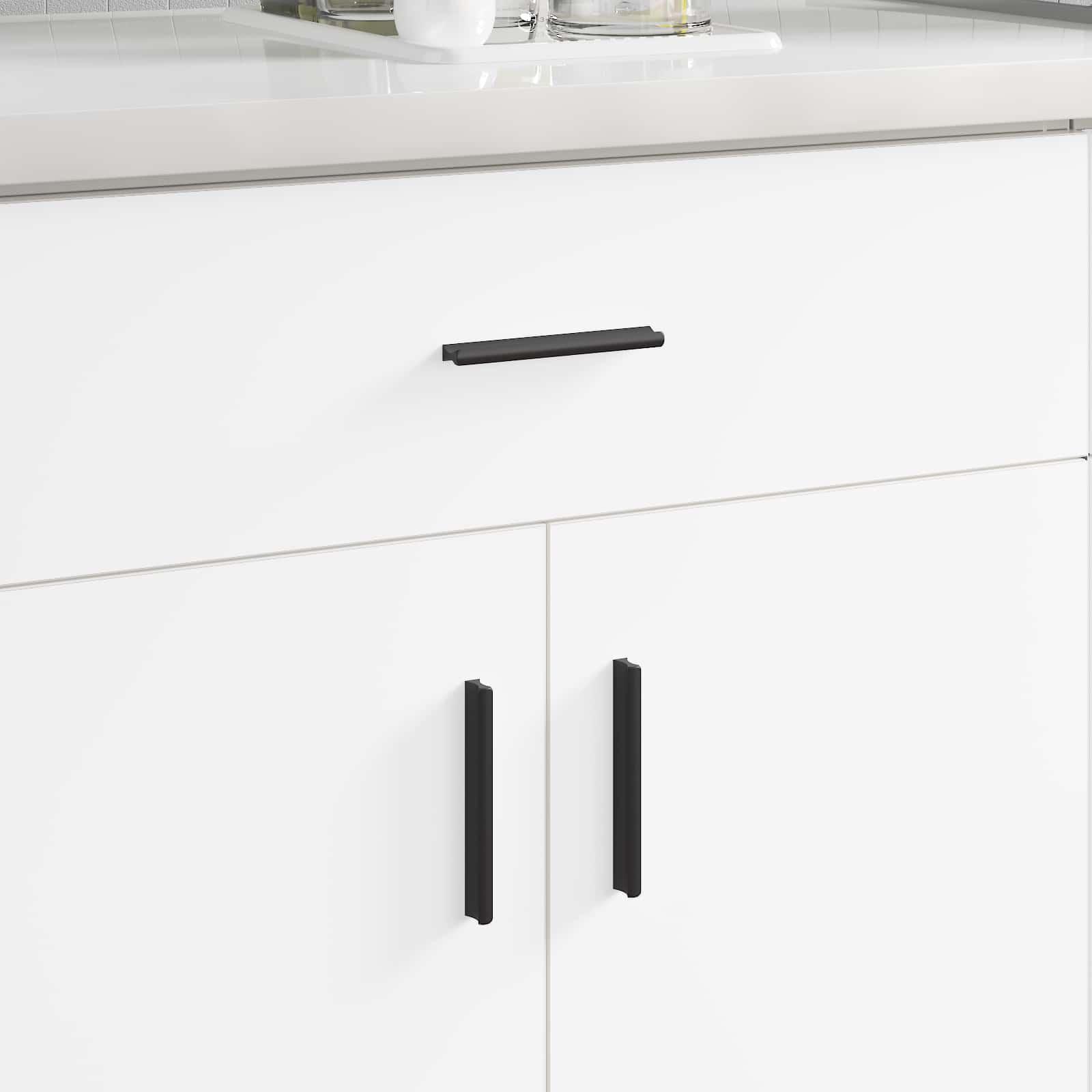 Håndtag 973 stk Sort 106 x 7,4 x 15,5 mm Aluminium
