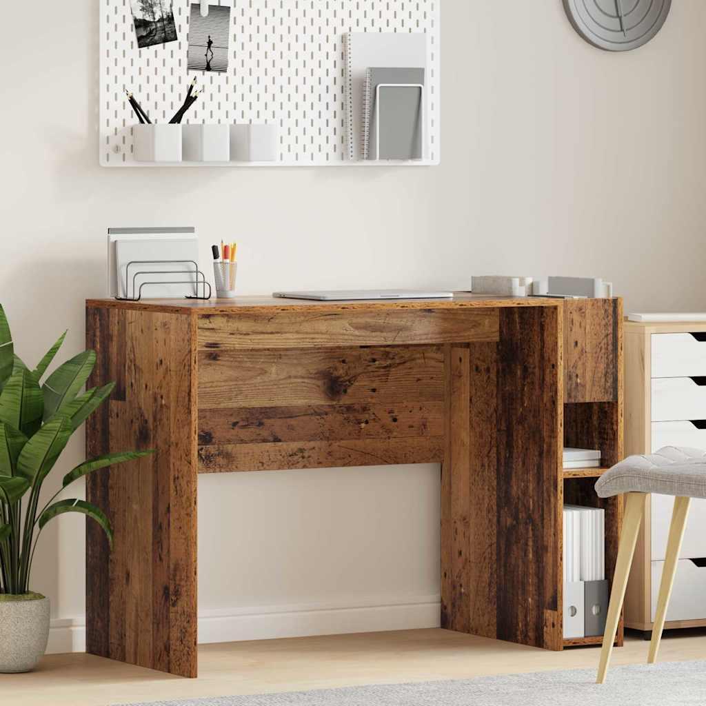 Skrivebord i gammelt trælook 109 × 50 × 78 cm - konstrueret træ