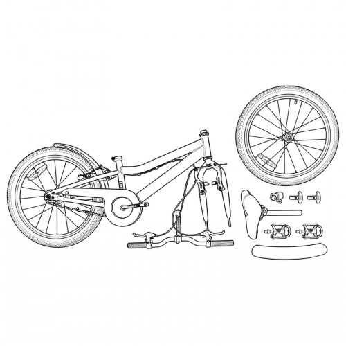 Børnecykel 20 tommer til børn i alderen 6-11 år Hvid