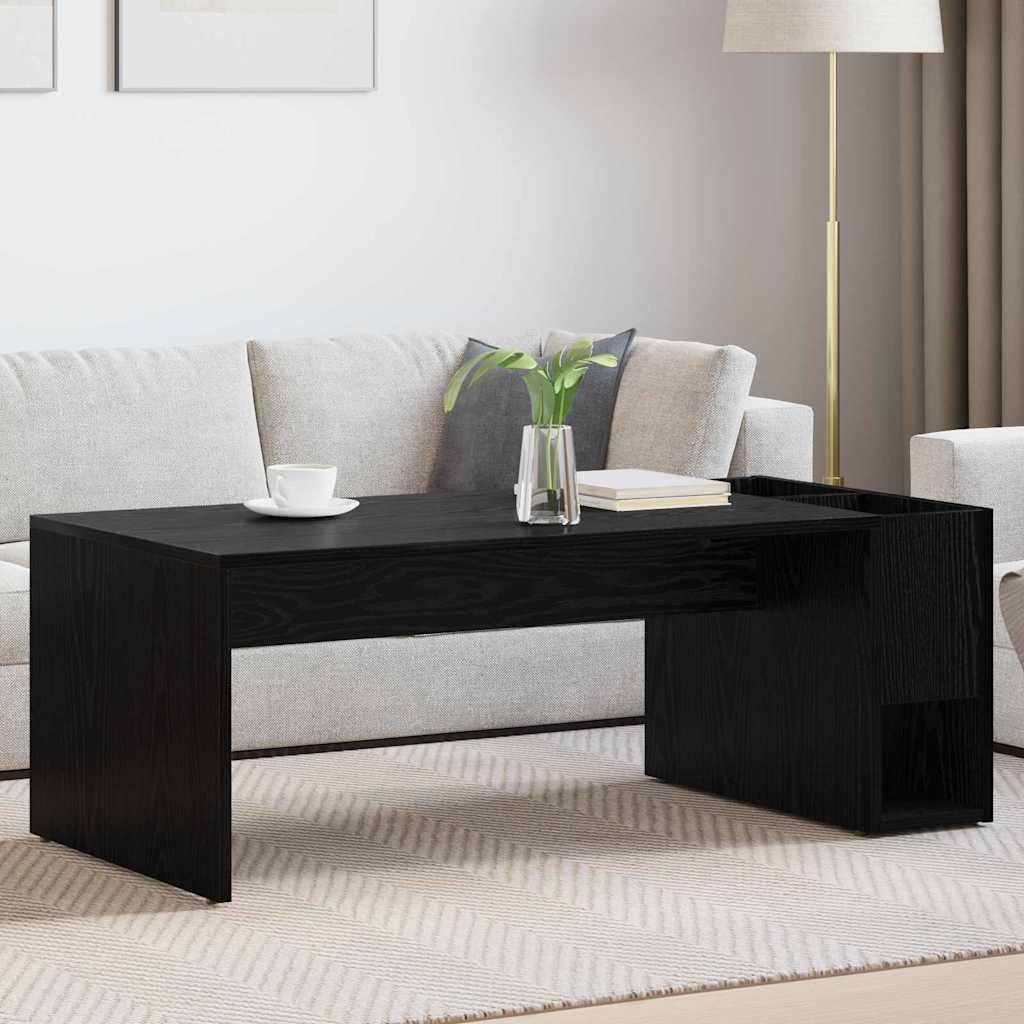 Sofabord Sort eg 101,5 x 50 x 37 cm Konstrueret træ
