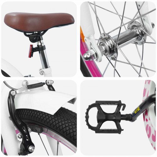 Børnecykel 20 tommer til børn i alderen 6-11 år Hvid