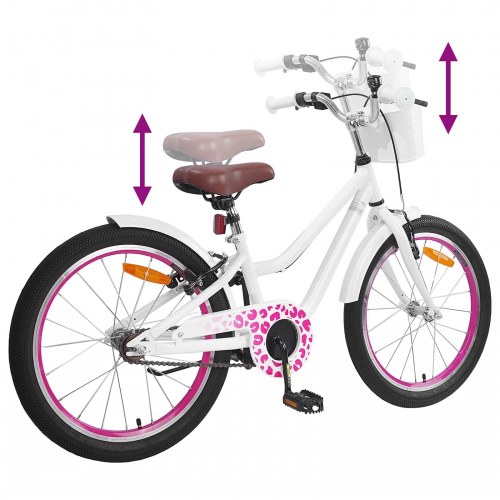 Børnecykel 20 tommer til børn i alderen 6-11 år Hvid