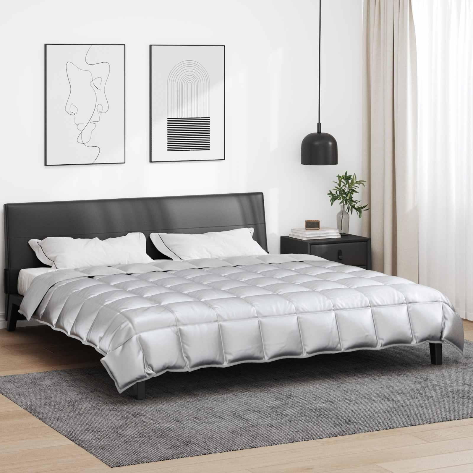 Vinter dyne Sølv 240 x 200 cm Satin og Mikrofiber