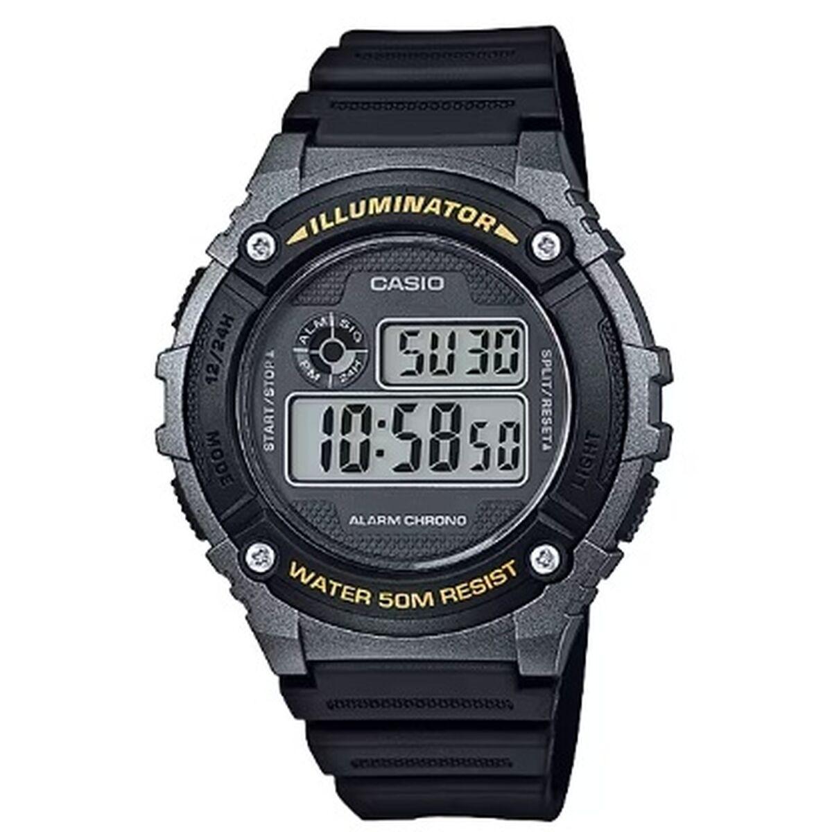 Casio Illuminator herreur - sort digital (Ø 43,5 mm)