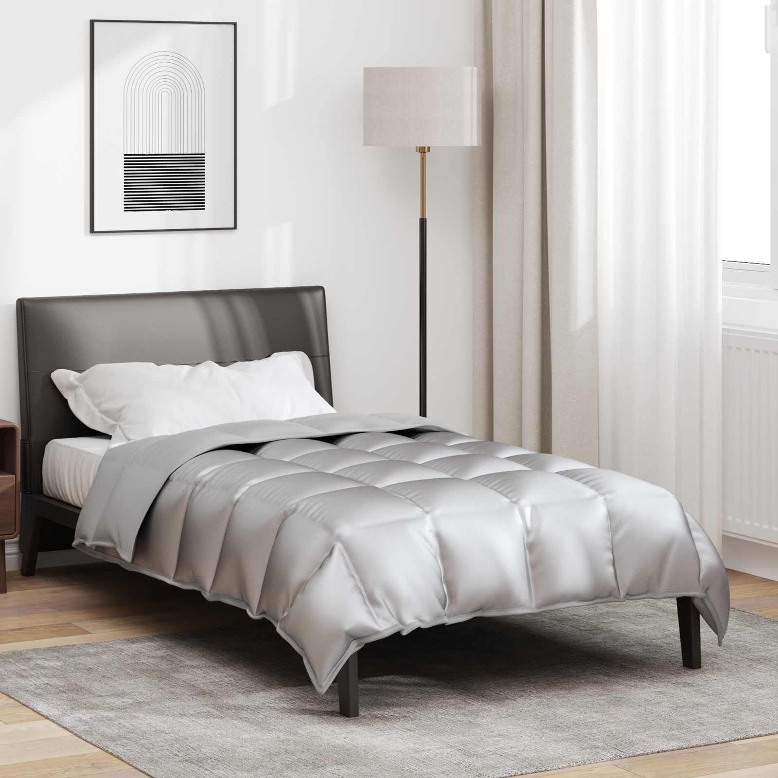 Vinter dyne Sølv 200 x 140 cm Satin og Mikrofiber