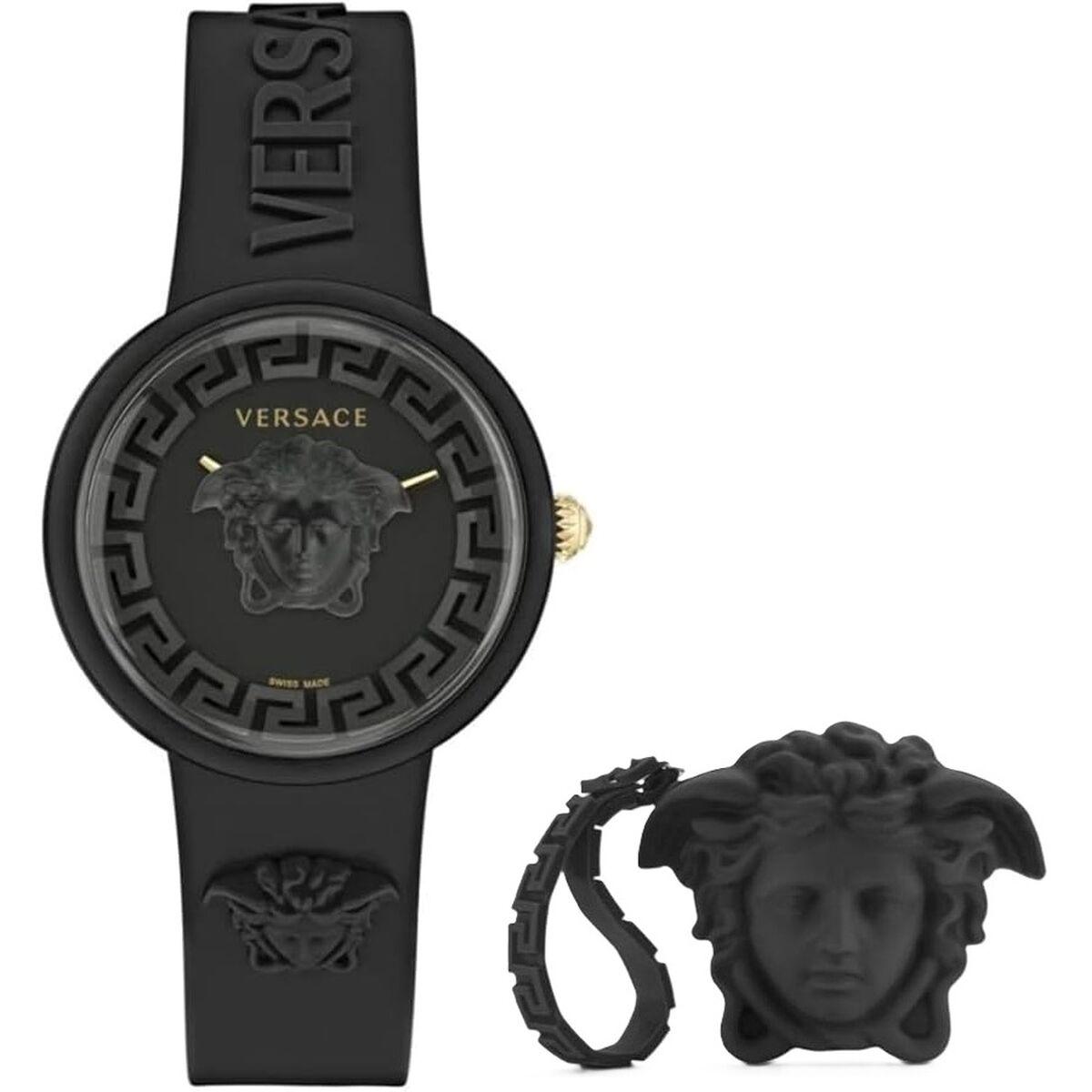 Versace Medusa Pop 3H dameur + sort silikonepung (Ø 39 mm)