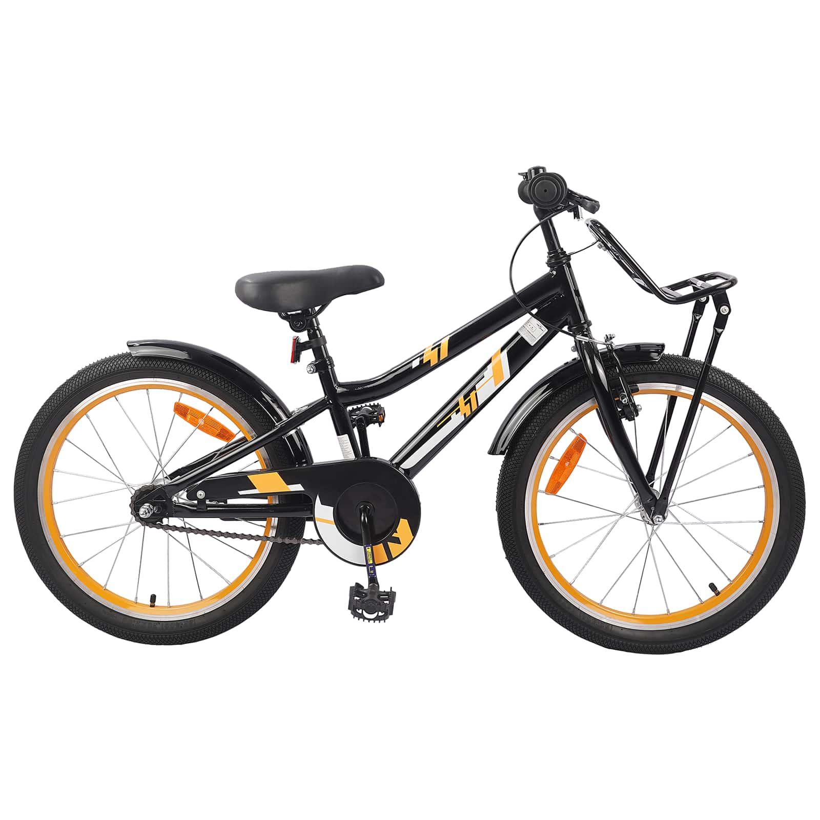 Børnecykel 20" - til børn 6-11 år, orange/sort