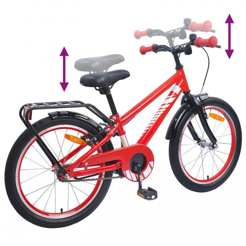 Børnecykel 20 tommer til børn i alderen 6-11 år Rød