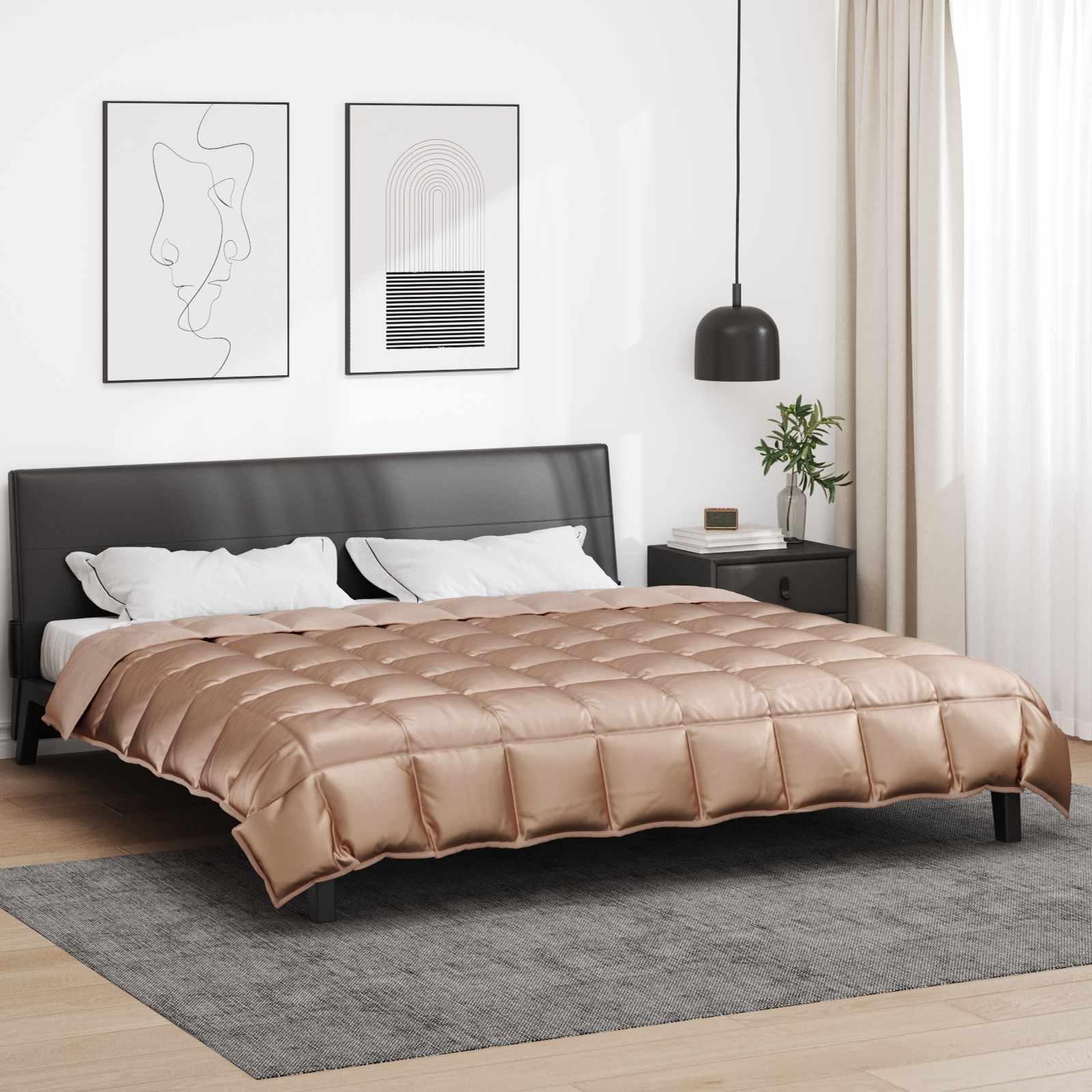 Vinter dyne Guld 240 x 200 cm Satin og Mikrofiber
