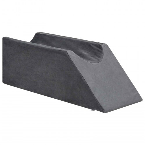 Benpude i kileform 68 x 25 x 21,5 cm - grå