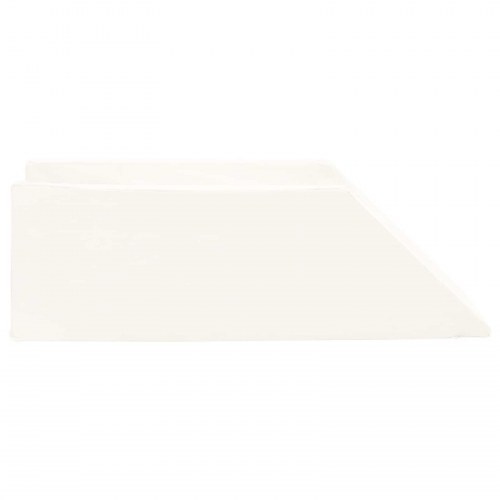 Benpude i kileform 68 x 25 x 21,5 cm - hvid