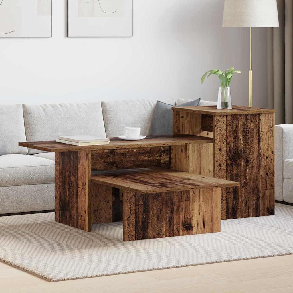 Konsolbord Gammelt træ 80 x 50 x 225 cm Konstrueret træ