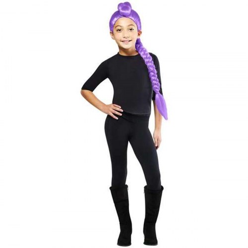 Rubies Kpop Rumi paryk til børn - lilla fletning