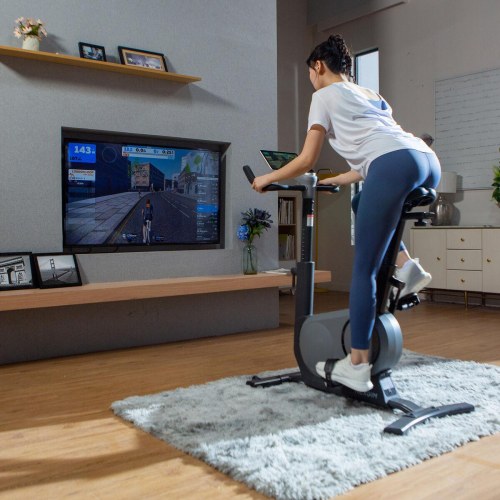 Nexgim stationær motionscykel med Bluetooth 5.0 - grå (OUTLET B)