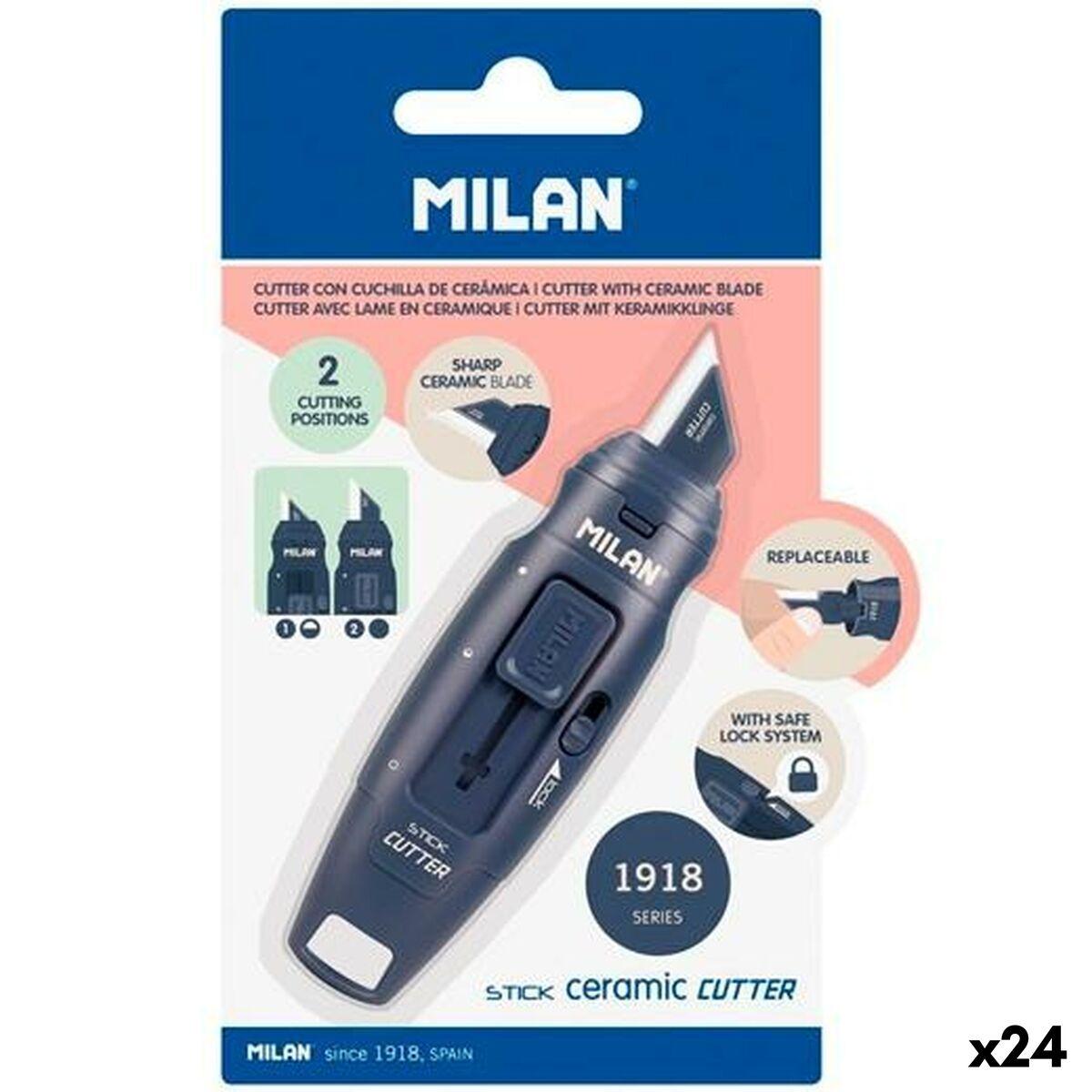 Milan STICK keramisk hobbykniv - marineblå, 24 stk.