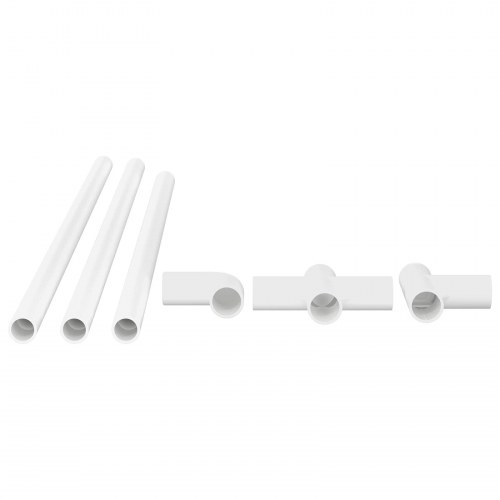 PVC rør 12 stk Hvid 12,2 x 1,8 x 500 mm Mterialpp og PE