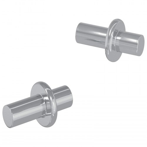 Hylde Peg Ensfarvet 2 stk Sølv 8,6 x 8,6 x 14,6 mm Stål