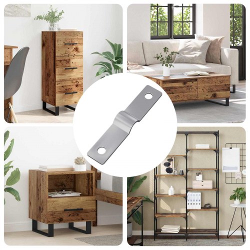 Slagplade 12 stk Sølv 50 x 10 x 1,2 mm Jern