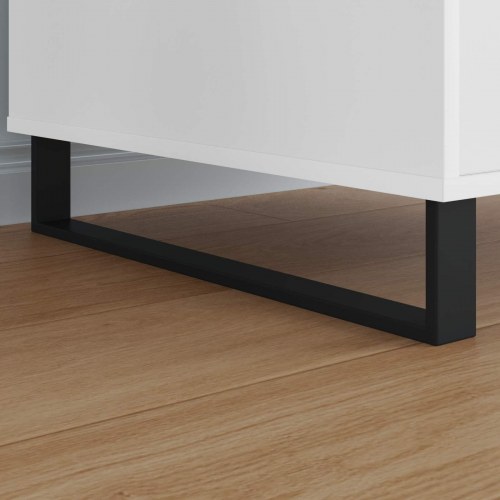 Møbelben i jern - 2 stk U-formede, sort 546 × 40,5 × 100 mm