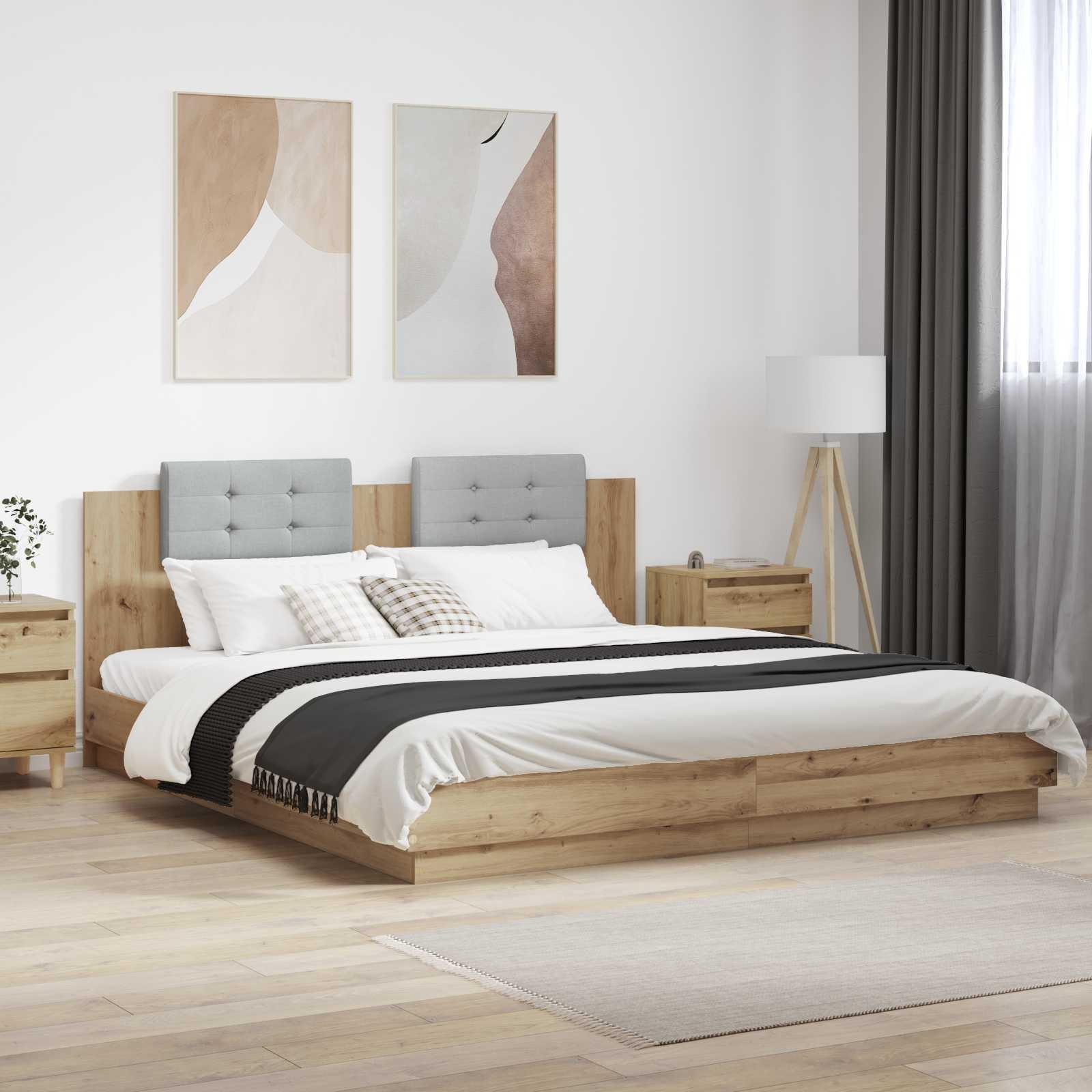Sengestel med hovedgærde Artisan Egetræ 200 x 200 cm