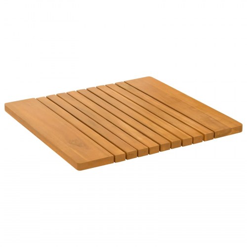 Bademåtte Ensfarvet Brun 59 x 40 cm træ