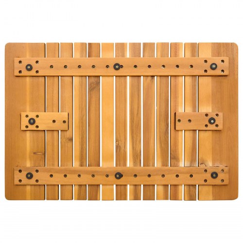 Bademåtte Ensfarvet Brun 59 x 40 cm træ