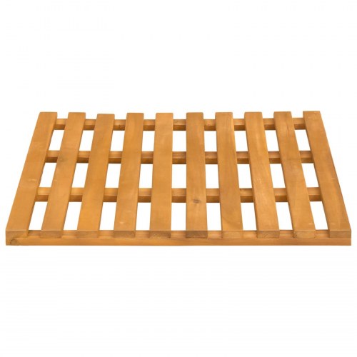 Bademåtte Ensfarvet Brun 100 x 53 cm træ