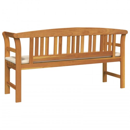 Rosebænk i massivt akacietræ - naturlig, 157 × 46 × 82,5 cm