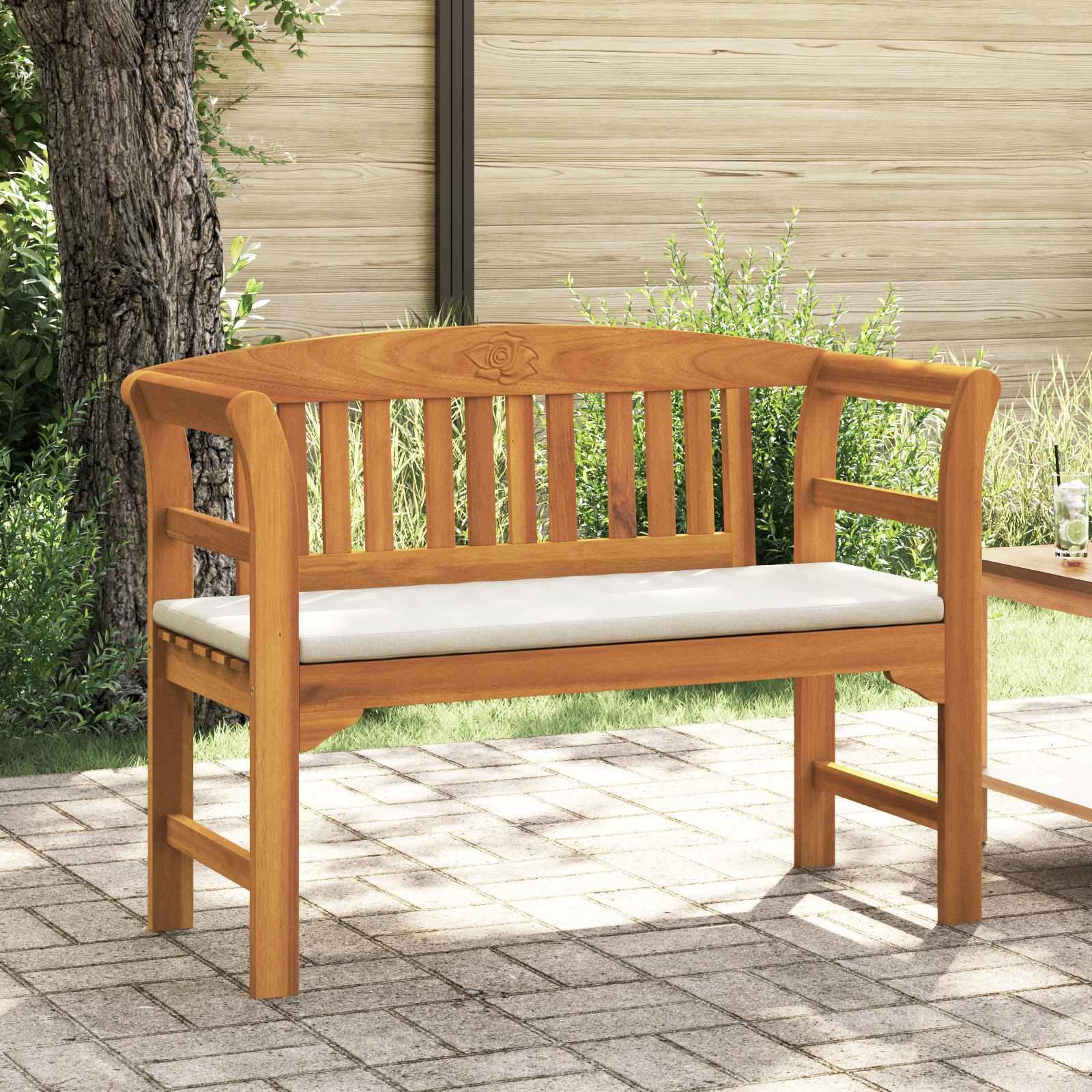 Bænk Naturlig Olie Finish 114 x 46 x 82,5 cm Massivt Akacietræ